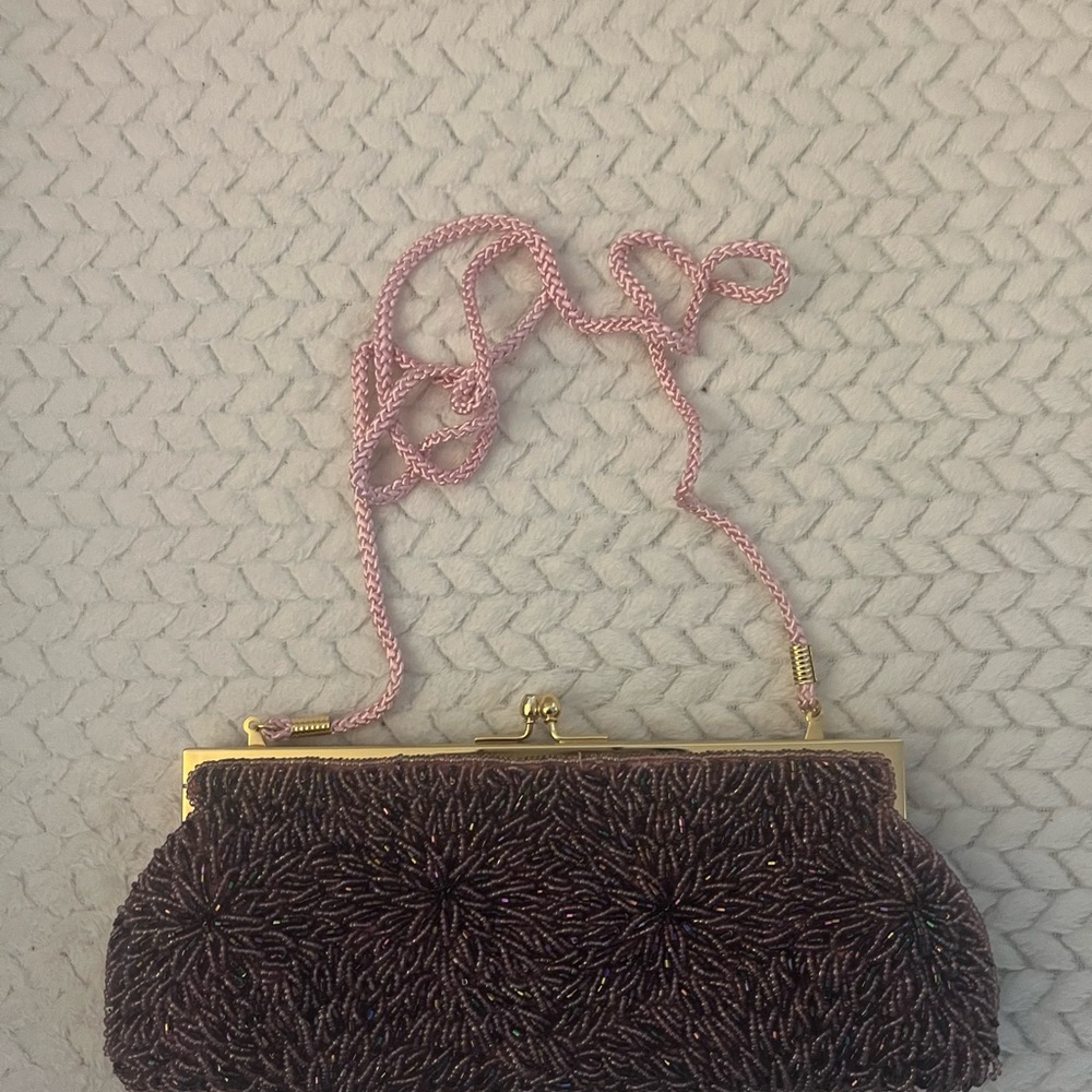 Valerie Stevens Purple Beaded Clutch - Picture 11 of 11